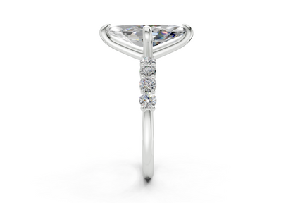 Arabella Diamond Accent Marquise Cut 2mm Engagement Ring