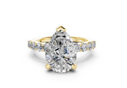 Arabella Diamond Accent Pear Cut 2mm Engagement Ring