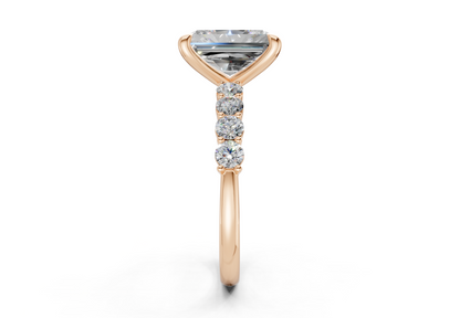 Arabella Diamond Accent Radiant Cut 2mm Engagement Ring