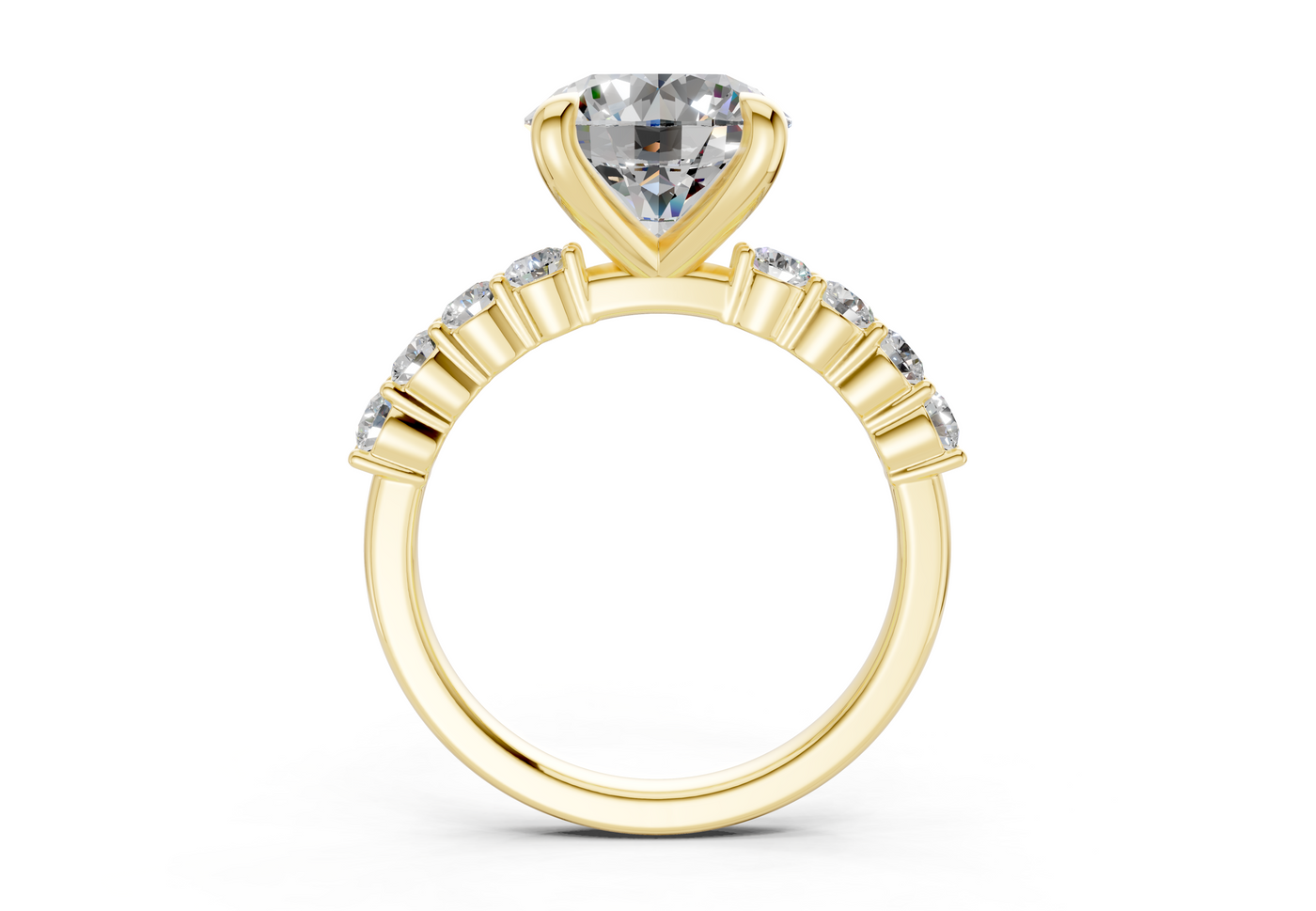 Arabella Diamond Accent Round Cut 2mm Engagement Ring