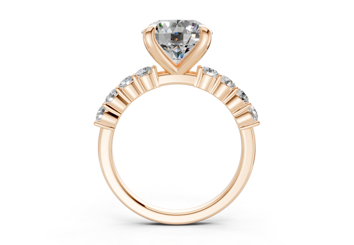 Arabella Diamond Accent Round Cut 2mm Engagement Ring