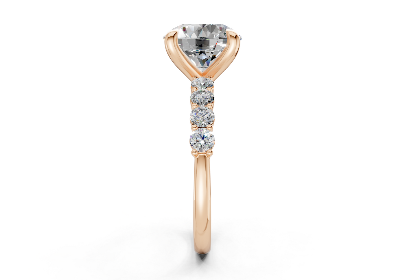 Arabella Diamond Accent Round Cut 2mm Engagement Ring