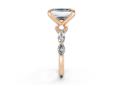 Liana Diamond Accent Emerald Cut 2mm Engagement Ring