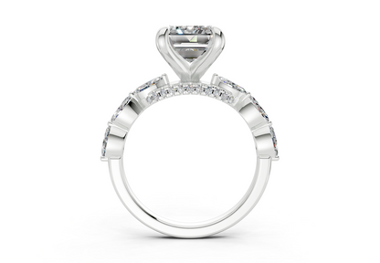 Liana Diamond Accent Emerald Cut 2mm Engagement Ring
