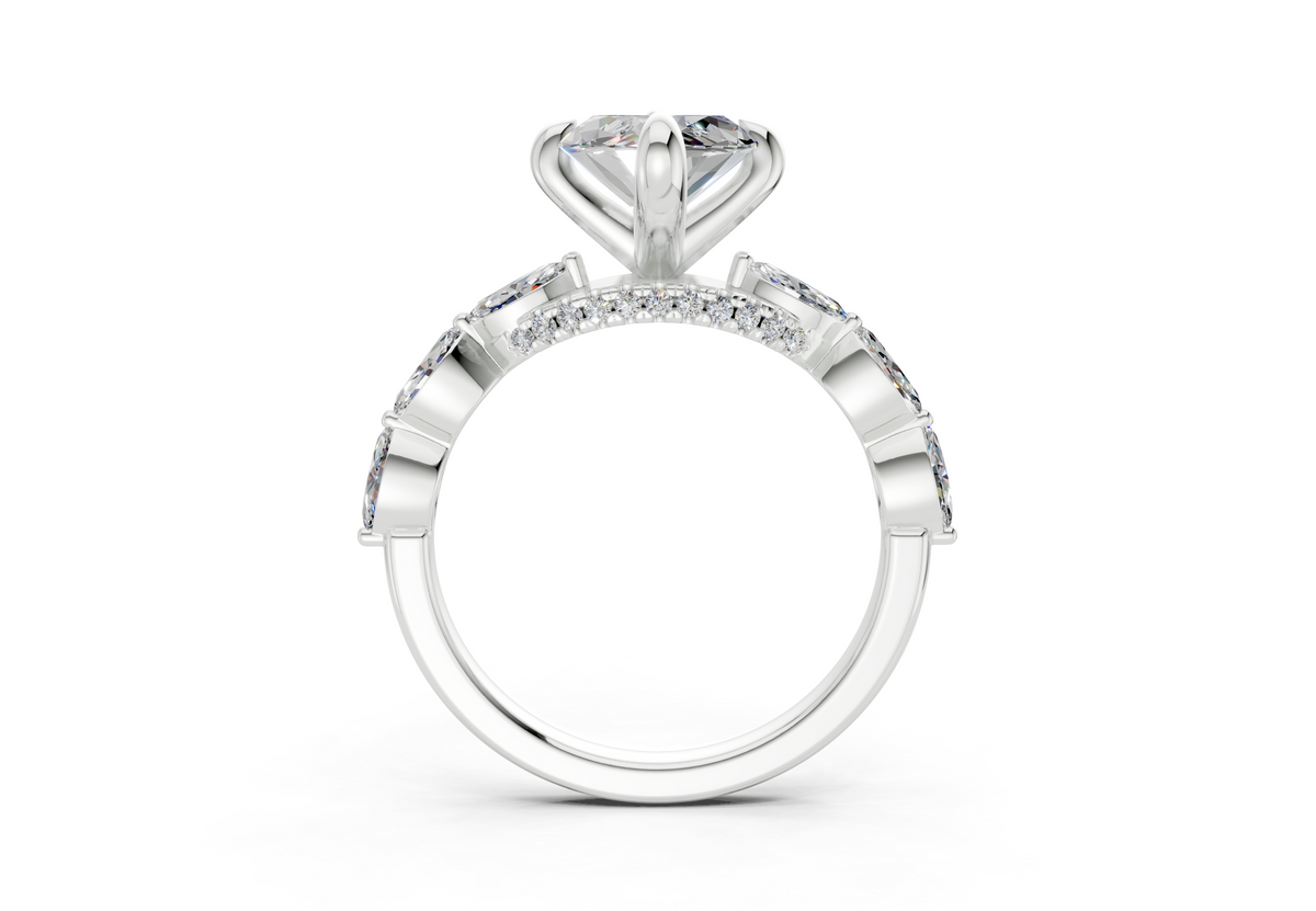Liana Diamond Accent Marquise Cut 2mm Engagement Ring