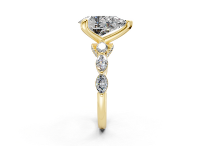 Liana Diamond Accent Pear Cut 2mm Engagement Ring