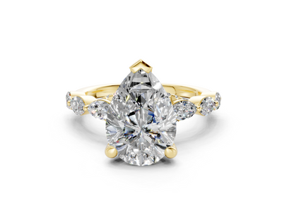 Liana Diamond Accent Pear Cut 2mm Engagement Ring