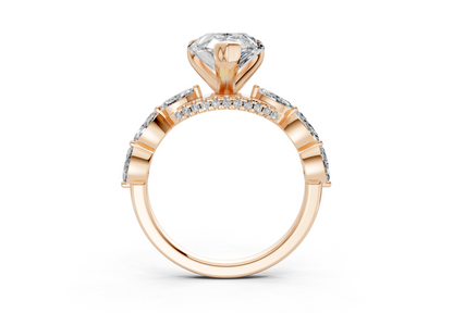 Liana Diamond Accent Pear Cut 2mm Engagement Ring