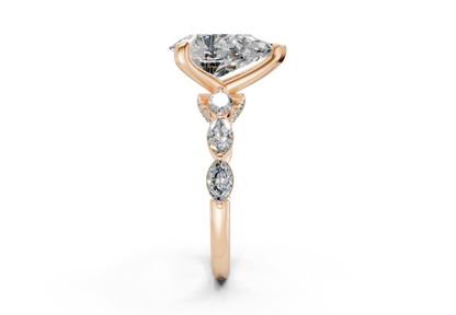 Liana Diamond Accent Pear Cut 2mm Engagement Ring