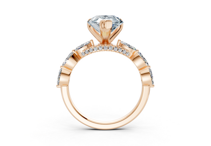 Liana Blue Diamond Accent Pear Cut 2mm Engagement Ring