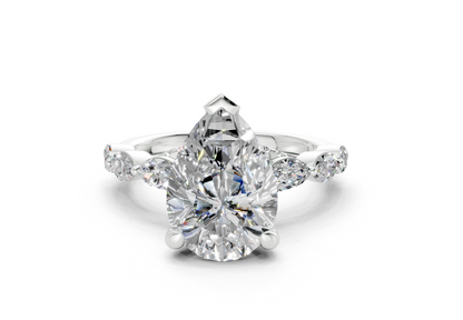 Liana Diamond Accent Pear Cut 2mm Engagement Ring