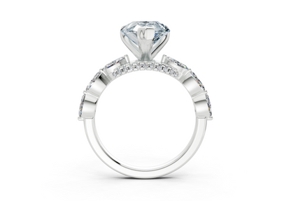 Liana Blue Diamond Accent Pear Cut 2mm Engagement Ring
