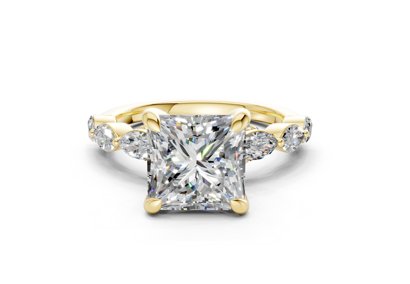 Liana Diamond Accent Princess Cut 2mm Engagement Ring