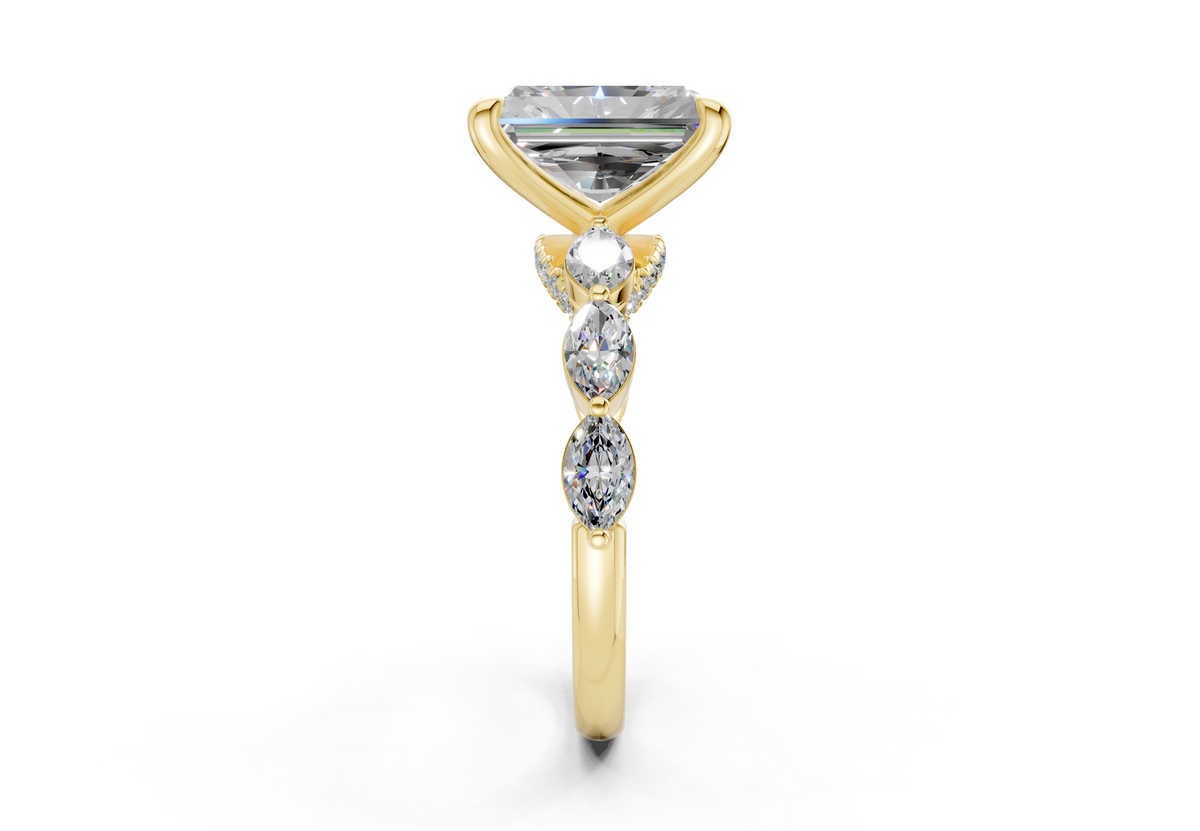 Liana Diamond Accent Radiant Cut 2mm Engagement Ring