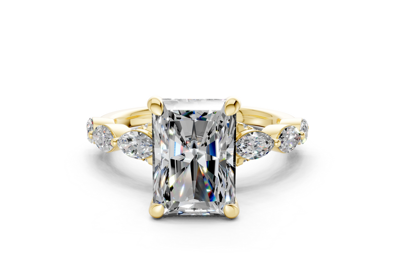 Liana Diamond Accent Radiant Cut 2mm Engagement Ring