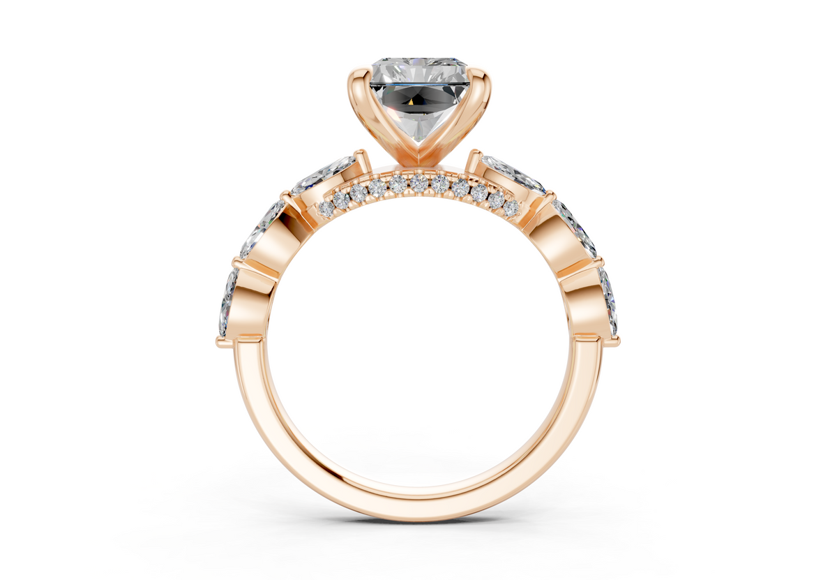 Liana Diamond Accent Radiant Cut 2mm Engagement Ring