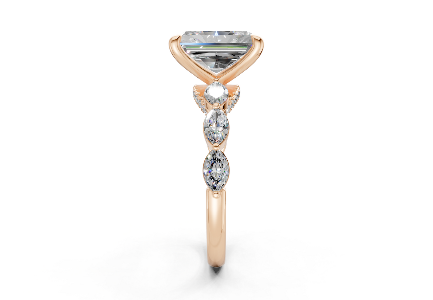 Liana Diamond Accent Radiant Cut 2mm Engagement Ring