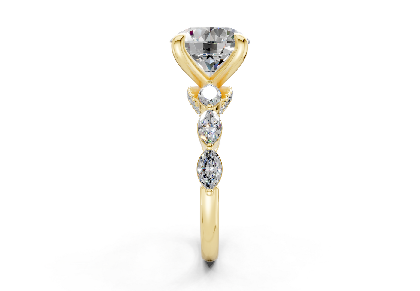 Liana Diamond Accent Round Cut 2mm Engagement Ring