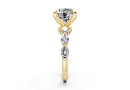 Liana Diamond Accent Round Cut 2mm Engagement Ring