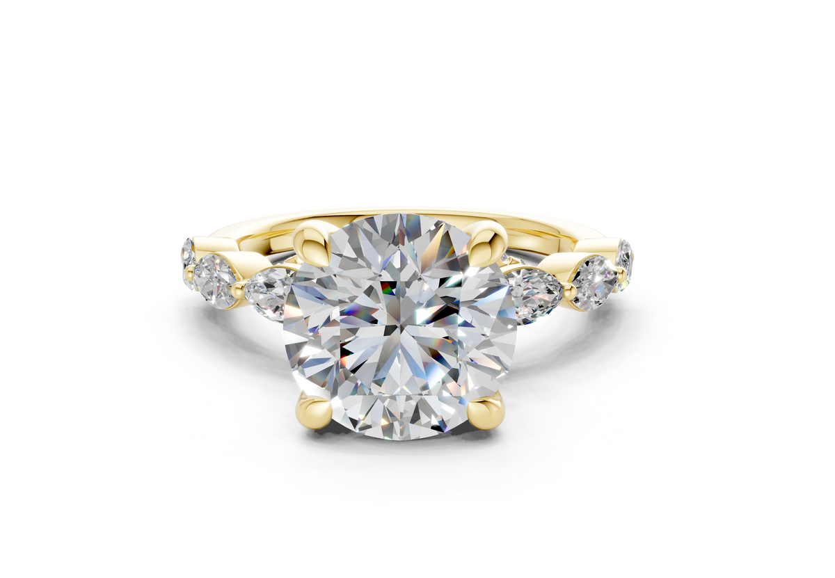 Liana Diamond Accent Round Cut 2mm Engagement Ring