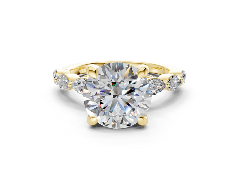 Liana Diamond Accent Round Cut 2mm Engagement Ring