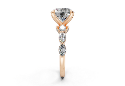 Liana Diamond Accent Round Cut 2mm Engagement Ring