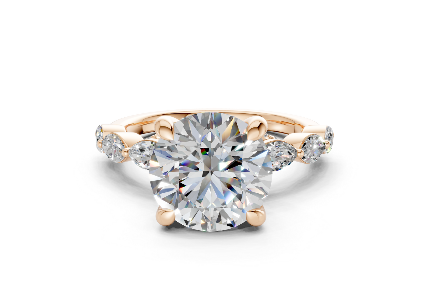 Liana Diamond Accent Round Cut 2mm Engagement Ring