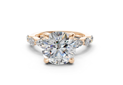 Liana Diamond Accent Round Cut 2mm Engagement Ring