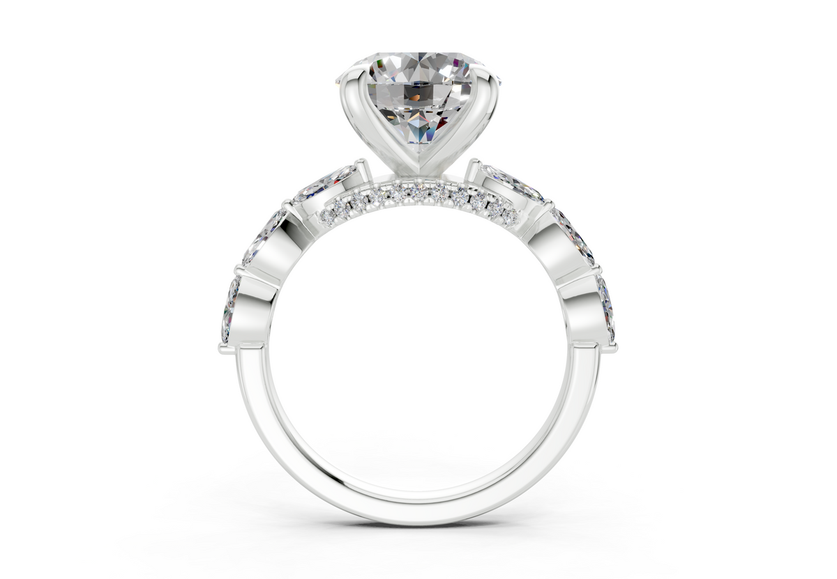 Liana Diamond Accent Round Cut 2mm Engagement Ring