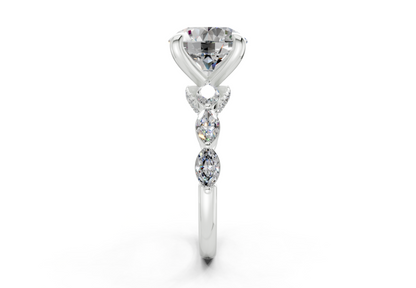 Liana Diamond Accent Round Cut 2mm Engagement Ring