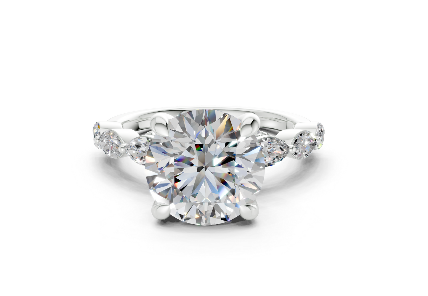 Liana Diamond Accent Round Cut 2mm Engagement Ring