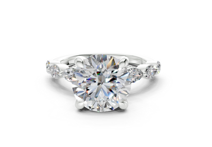 Liana Diamond Accent Round Cut 2mm Engagement Ring