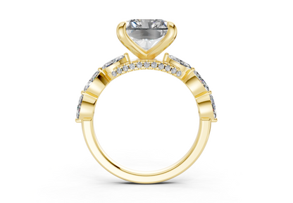 Liana Diamond Accent Radiant Square Cut 2mm Engagement Ring