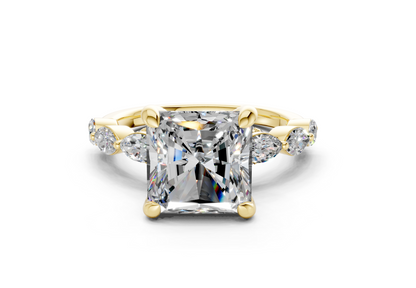 Liana Diamond Accent Radiant Square Cut 2mm Engagement Ring