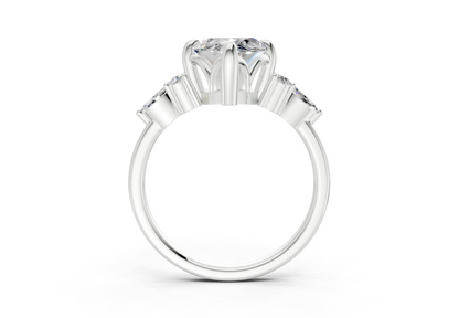 Lyra Diamond Accent Marquise Cut 2mm Engagement Ring