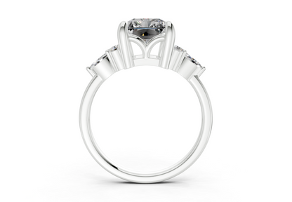 Lyra Diamond Accent Radiant Cut 1.8mm Engagement Ring