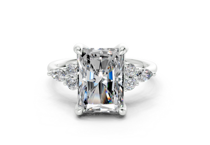 Lyra Diamond Accent Radiant Cut 2.3mm Engagement Ring