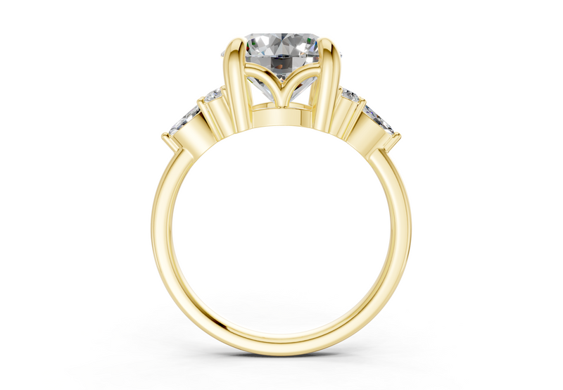 Lyra Diamond Accent Round Cut 1.8mm Engagement Ring
