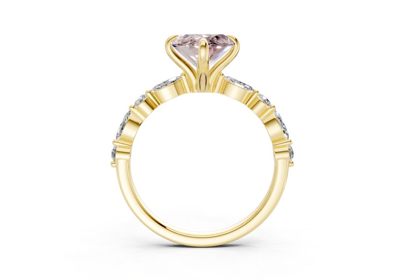 Aetheria Pink Diamond Accent Marquise Cut 2mm Engagement Ring