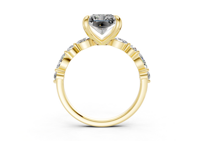 Aetheria Diamond Accent Radiant Cut 2mm Engagement Ring