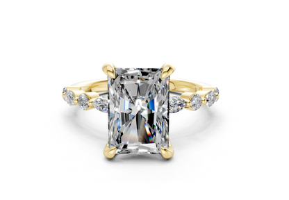 Aetheria Diamond Accent Radiant Cut 2mm Engagement Ring