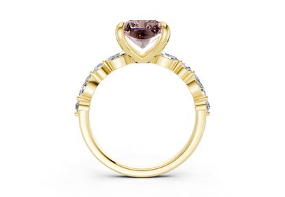Aetheria Pink Diamond Accent Radiant Cut 2mm Engagement Ring