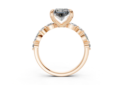 Aetheria Diamond Accent Radiant Cut 2mm Engagement Ring