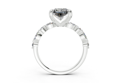 Aetheria Diamond Accent Radiant Cut 2mm Engagement Ring