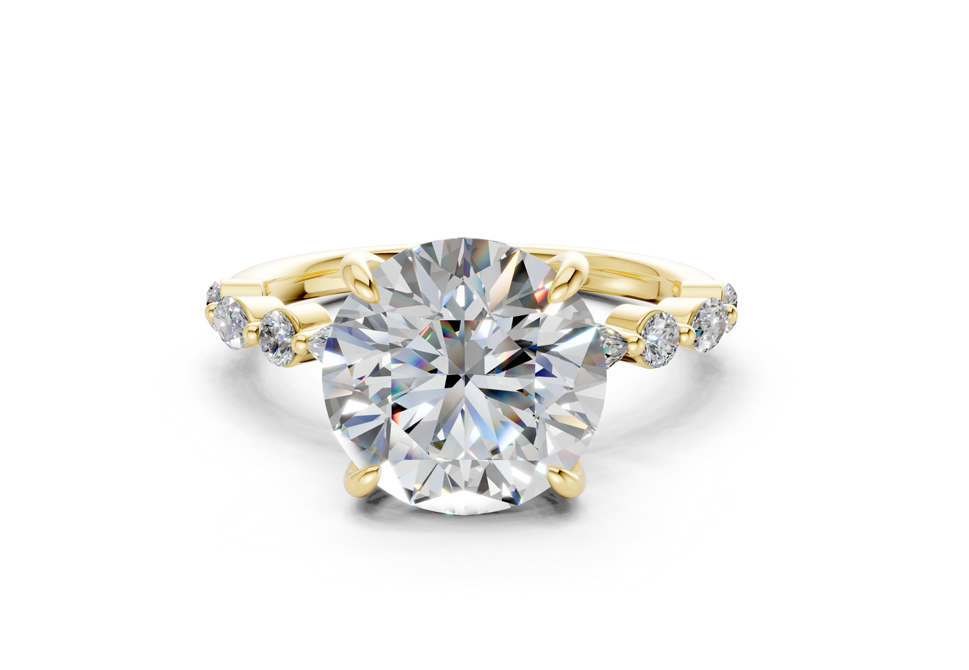 Aetheria Diamond Accent Round Cut 2mm Engagement Ring