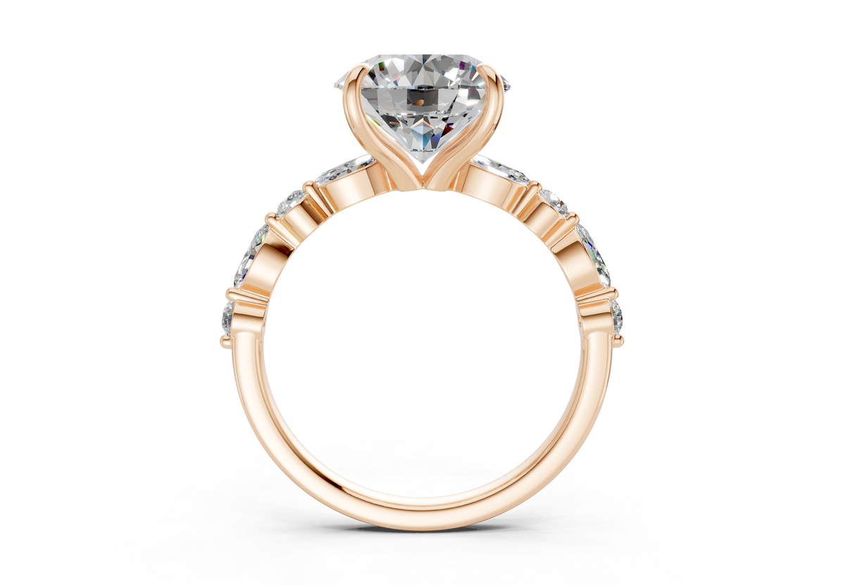 Aetheria Diamond Accent Round Cut 2mm Engagement Ring