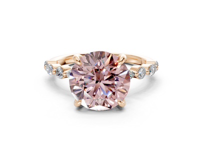 Aetheria Pink Diamond Accent Round Cut 2mm Engagement Ring