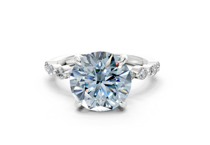 Aetheria Blue Diamond Accent Round Cut 2mm Engagement Ring