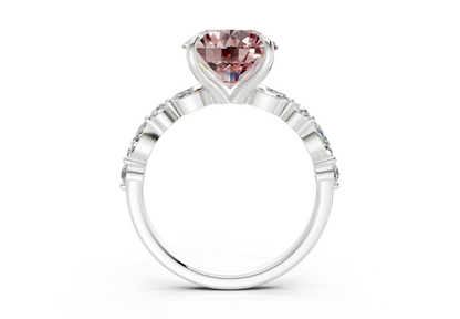 Aetheria Pink Diamond Accent Round Cut 2mm Engagement Ring