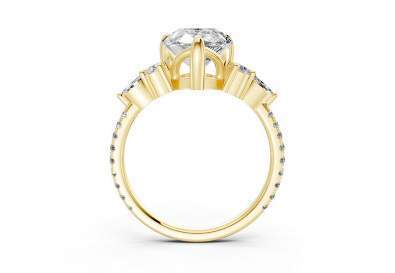 Zephyrine Diamond Accent Pear Cut 1.9mm Engagement Ring